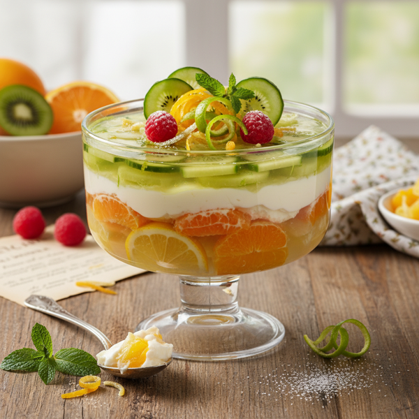 Layered Citrus Delight Jello Salad recipe