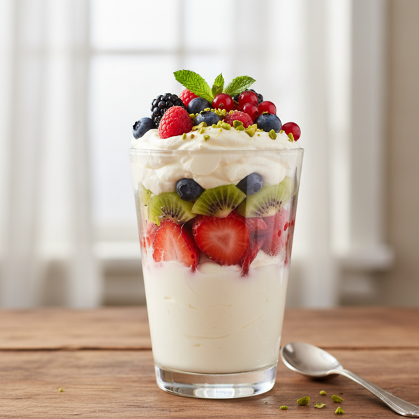Layered Fruit & Cream Delight recipe