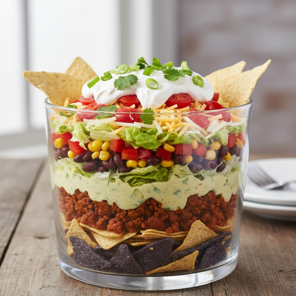 Layered Mexican Crunch Salad recipe