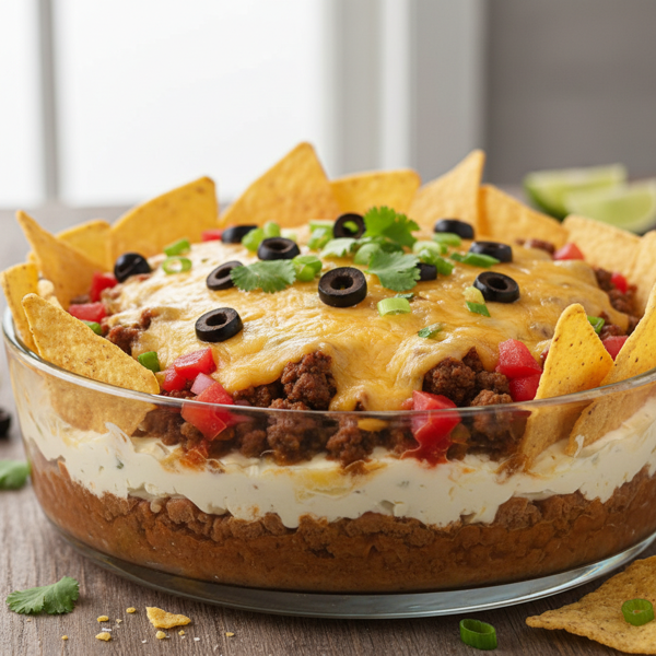 Layered Nacho Taco Dip recipe