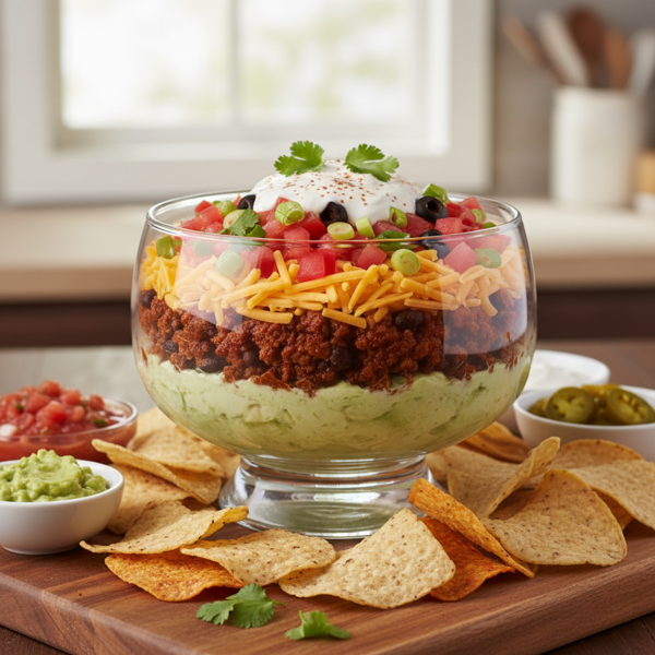Layered Ranch Mexican Fiesta Dip recipe
