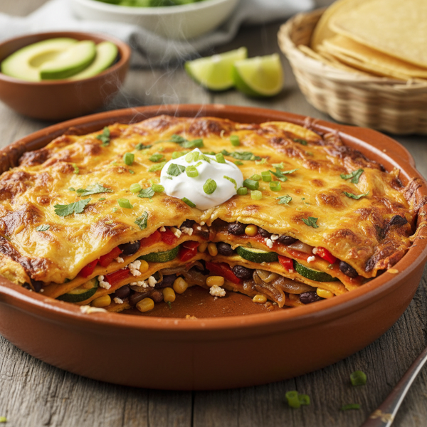 Layered Veggie Tortilla Bake recipe