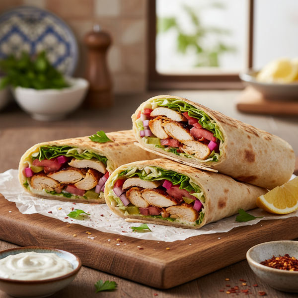 Lebanese Chicken Shawarma Wraps recipe