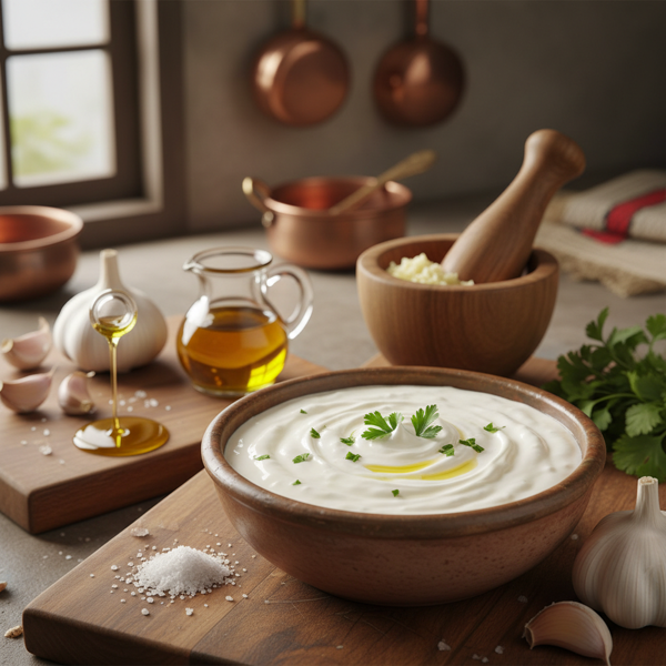 Lebanese Garlic Sauce (Thum) recipe