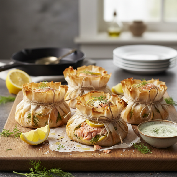 Lemon-Dill Baked Salmon Parcels recipe