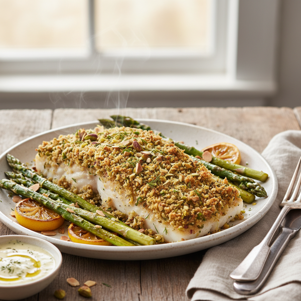 Lemon-Dill Crusted Halibut recipe