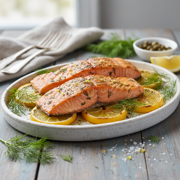 Lemon-Dill Herb Baked Salmon recipe
