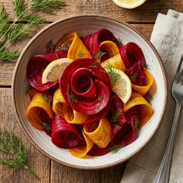 Lemon-Dill Sautéed Beet Ribbons recipe