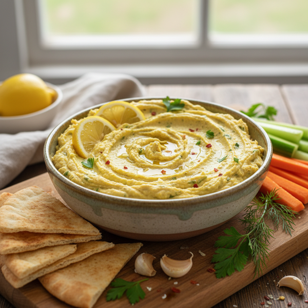 Lemon-Garlic Chickpea Delight Spread recipe