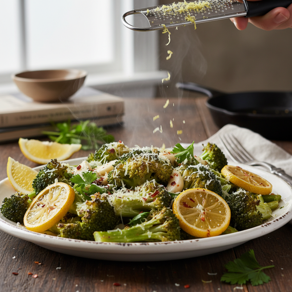 Lemon-Garlic Parmesan Broccoli recipe