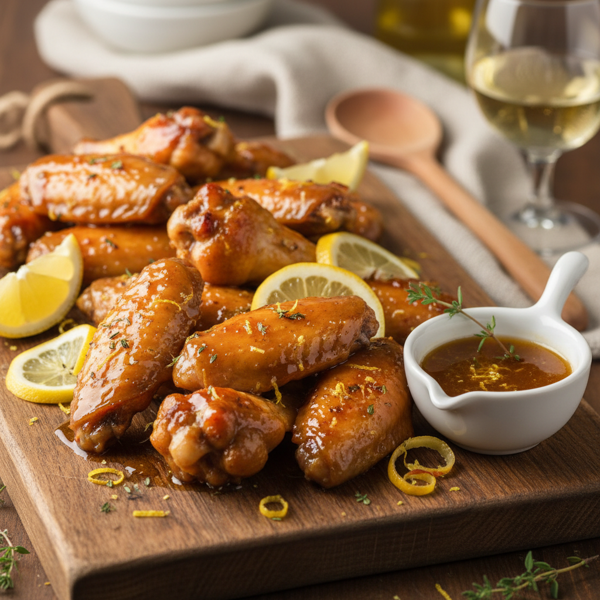 Lemon-Ginger Balsamic Glazed Chicken Wings recipe