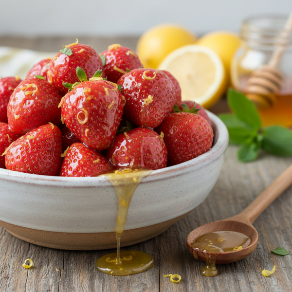 Lemon-Honey Glazed Strawberries recipe