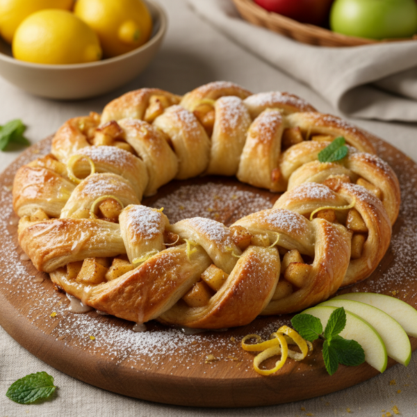 Lemon-Infused Apple Crescent Braid recipe
