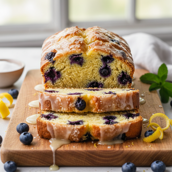 Lemon-Infused Blueberry Delight Bread recipe