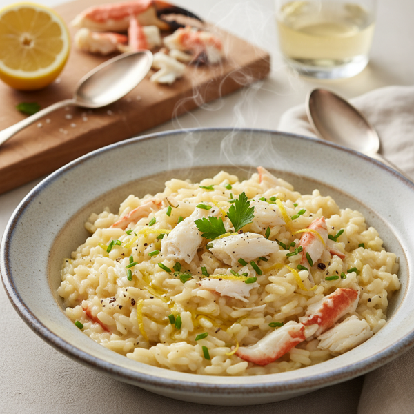 Lemon-Infused Crab Risotto recipe