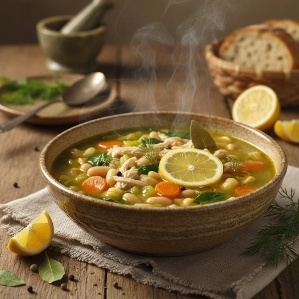 Lemon-Infused Mediterranean Chicken Soup recipe