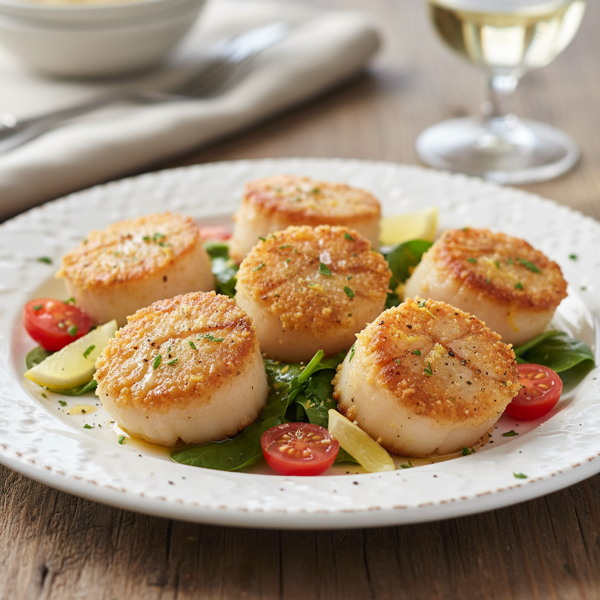 Lemon-Infused Parmesan-Crusted Scallops recipe
