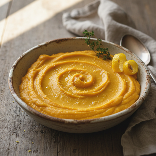 Lemon-Infused Sweet Potato and Carrot Puree recipe