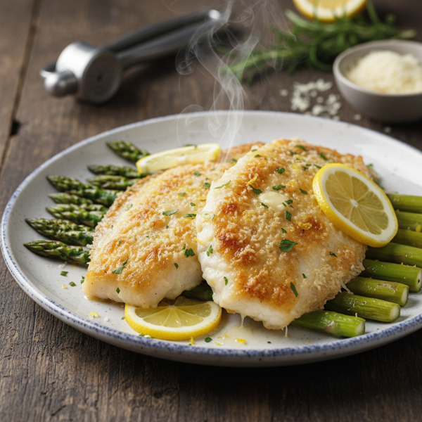 Lemon-Parmesan Broiled Flounder Delight recipe