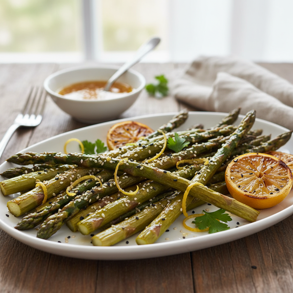 Lemon-Sesame Roasted Asparagus recipe