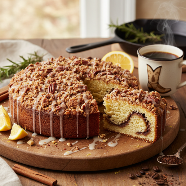 Lemon-Spiced Cowboy Coffee Cake recipe