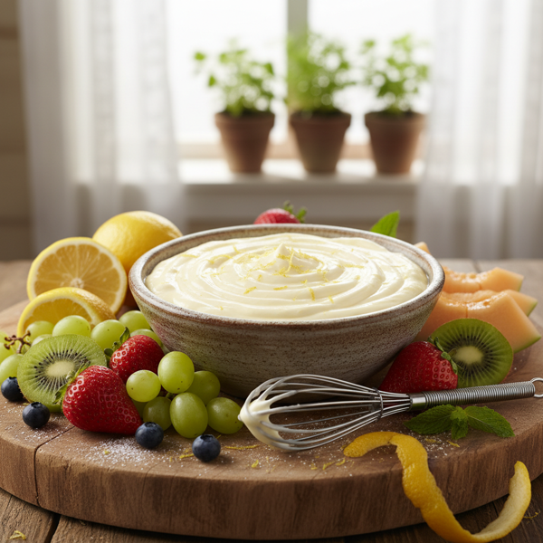 Lemon-Zested Creamy Fruit Dip recipe