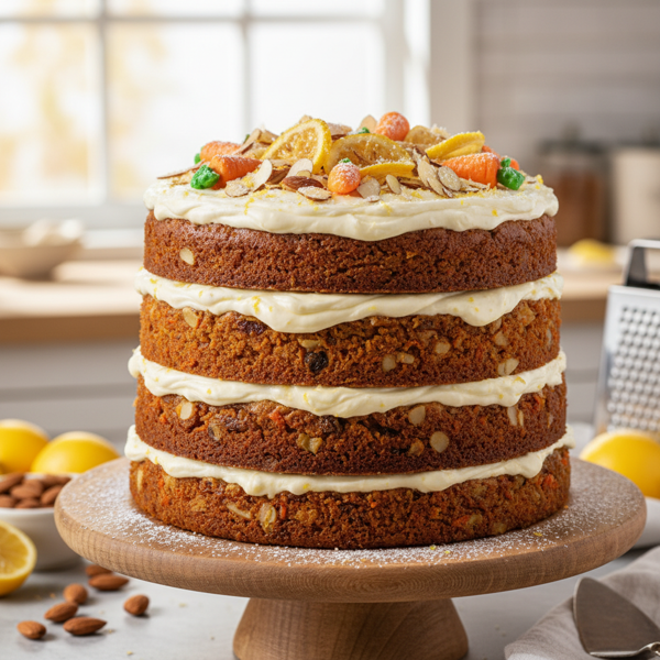 Lemon Almond Carrot Cake recipe