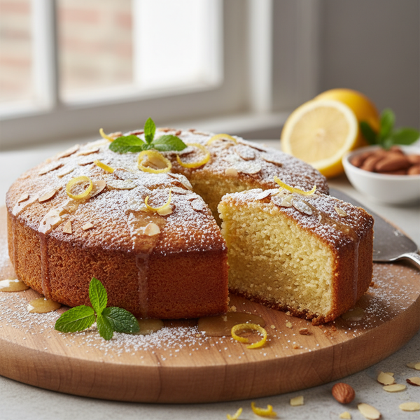 Lemon Almond Semolina Cake recipe