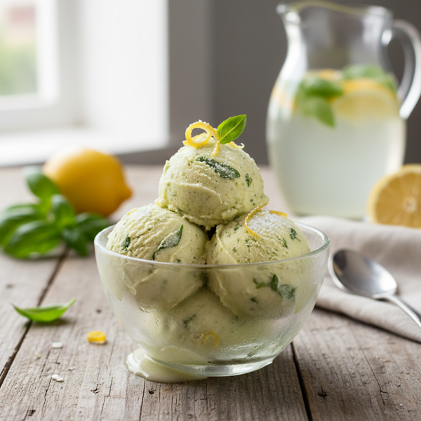 Lemon Basil Sorbet Delight recipe