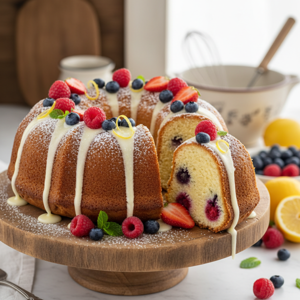 Lemon Berry Bliss Bundt Cake recipe