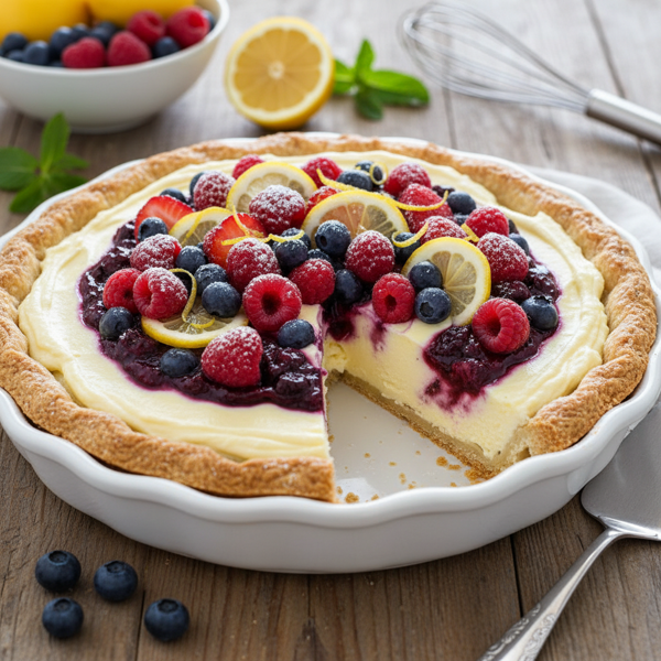 Lemon Berry Delight Cream Cheese Pie recipe