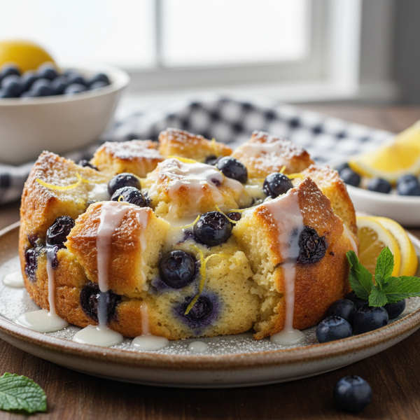 Lemon Blueberry Bliss Bread Pudding recipe