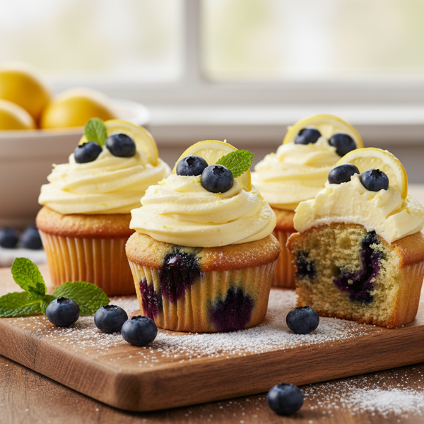 Lemon Blueberry Bliss Cupcakes recipe