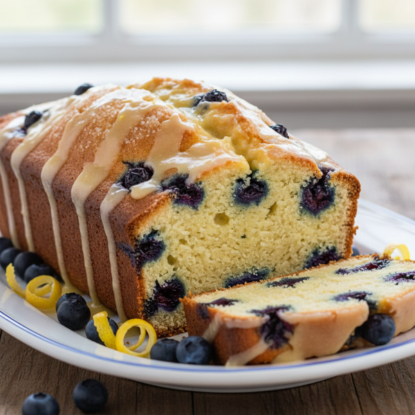 Lemon Blueberry Delight Pound Cake recipe
