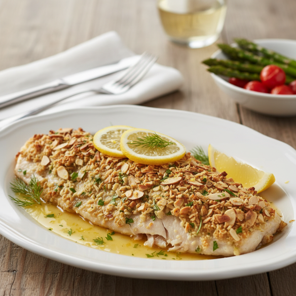 Lemon Butter Almond Encrusted Trout recipe