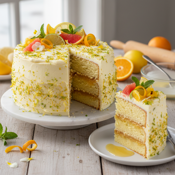 Lemon Citrus Velvet Cake recipe