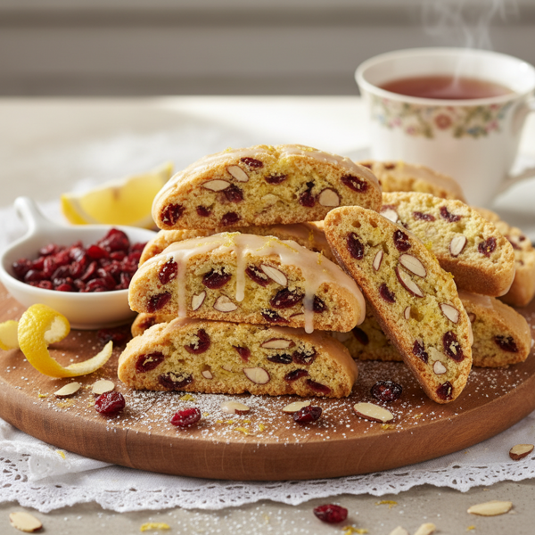 Lemon Cranberry Almond Biscotti recipe