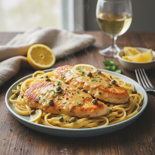 Lemon Cream Sauce Chicken Piccata recipe