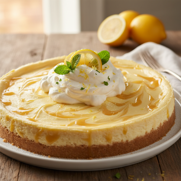 Lemon Cream Swirl Cheesecake Delight recipe