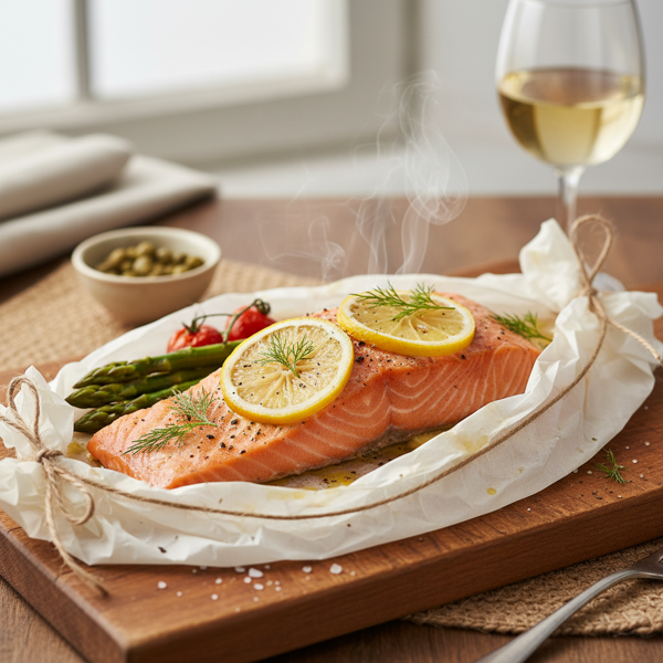 Lemon Dill Salmon en Papillote recipe