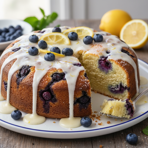 Lemon Drizzle Blueberry Cake recipe