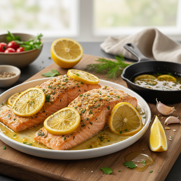 Lemon Garlic Butter Salmon recipe