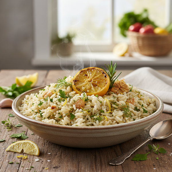 Lemon Garlic Herb Infused Rice recipe