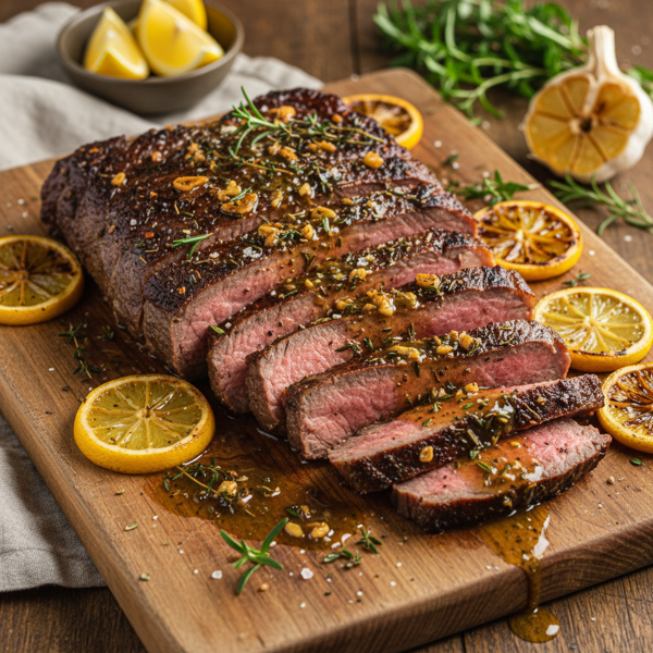 Lemon Garlic Herb Infused Tri-Tip Roast recipe