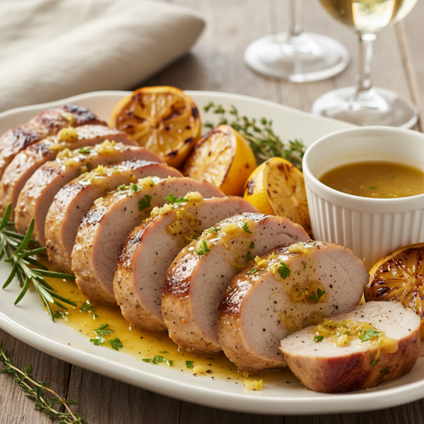 Lemon Garlic Marinated Pork Tenderloin recipe