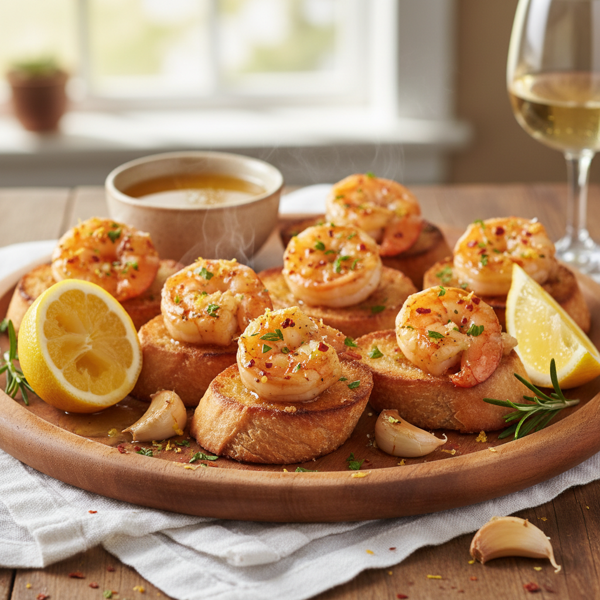 Lemon Garlic Shrimp Scampi Bites recipe