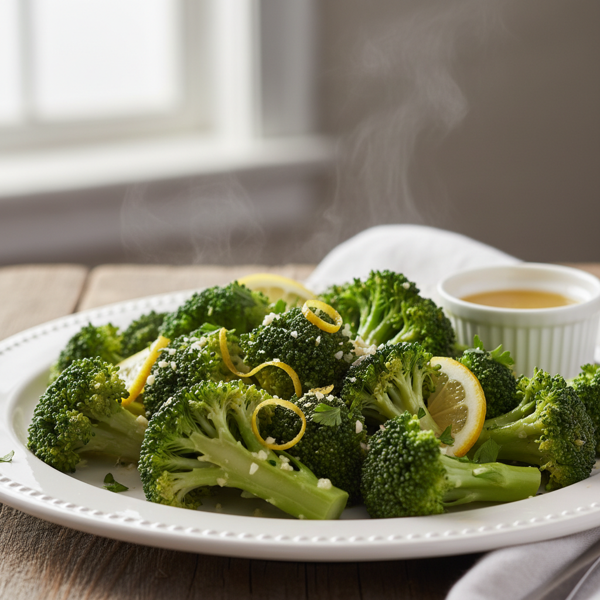 Lemon Garlic Steamed Broccoli recipe
