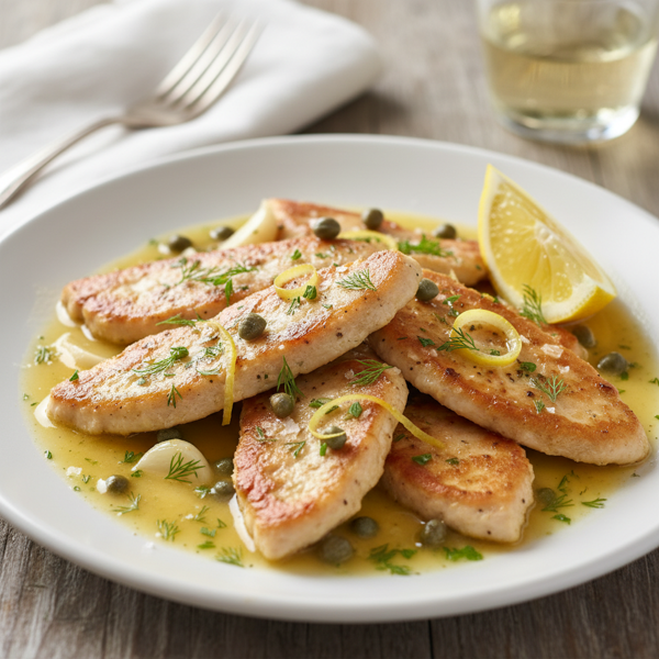 Lemon Garlic Turkey Scalloppine with Capers recipe
