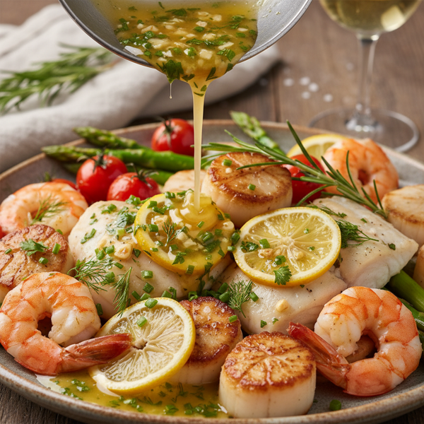 Lemon Herb Butter Sauce for Seafood recipe