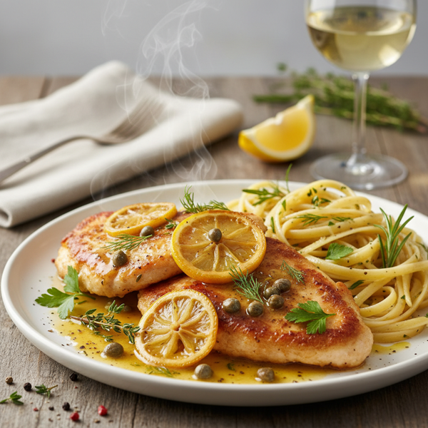 Lemon Herb Chicken Piccata recipe